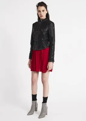 Biker jacket con borchie