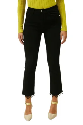 Influencer jeans skinny con pizzo sul fondo d2023