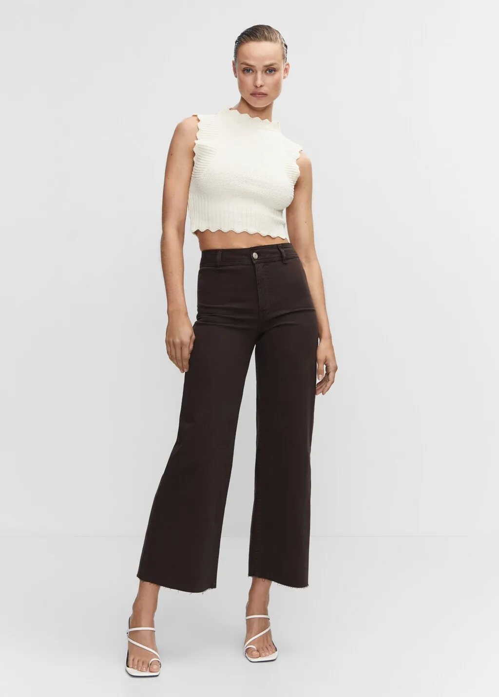 Jeans culotte vita alta
