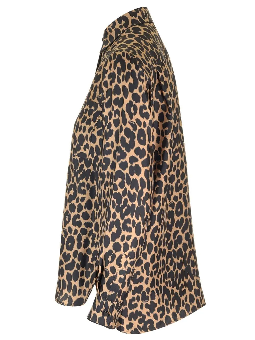   Max Mara  Camicia in twill di seta leopardata  