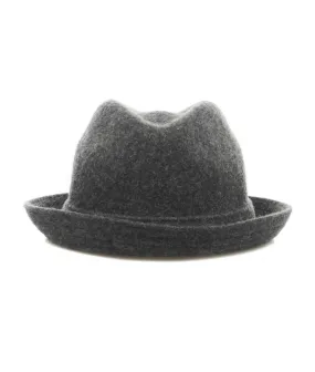 Trilby cappello in lana grigio scuro grigio scuro